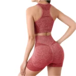 Seamless Scrunch Butt Yoga Set – High Waist Shorts Leggings with Matching Sports Bra for Fitness & Workout - Image 2
