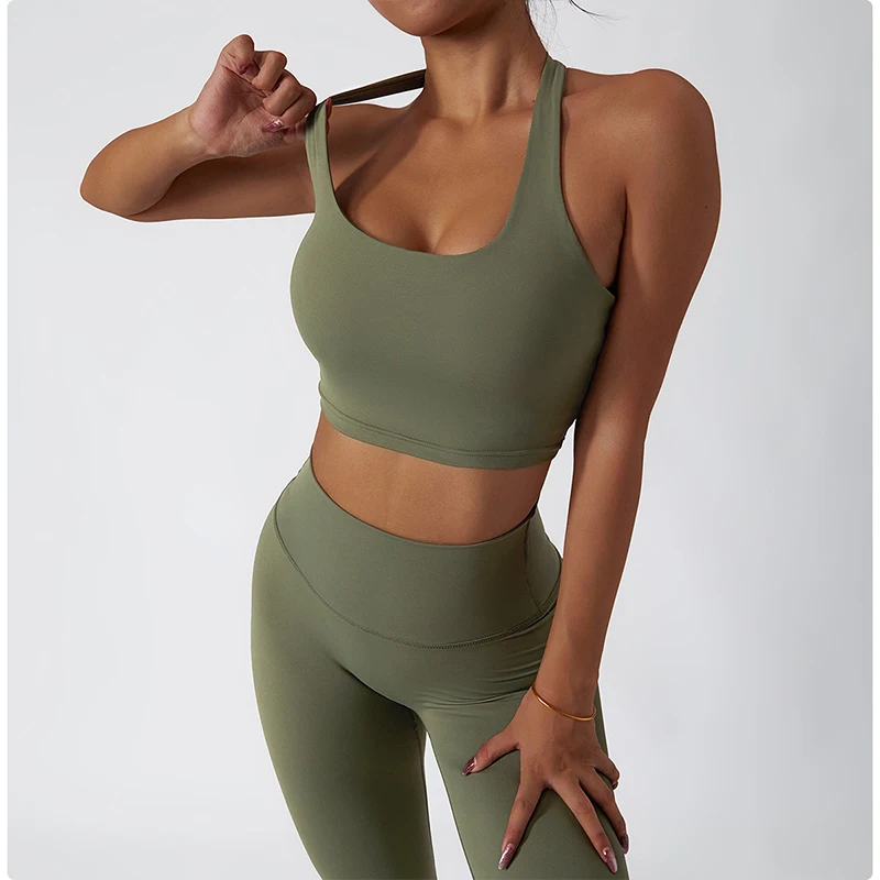 Women’s 3-Piece Yoga Set – Custom Gym Sports Bra, Leggings & Pants | High-Quality Luxury Fitness Outfit with Logo - Image 4