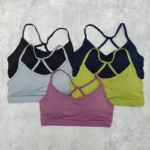 Women’s 4-Piece Seamless Gym Set – Long Sleeve Crop Top & Tights | Autumn & Winter Fitness Wear - Image 5
