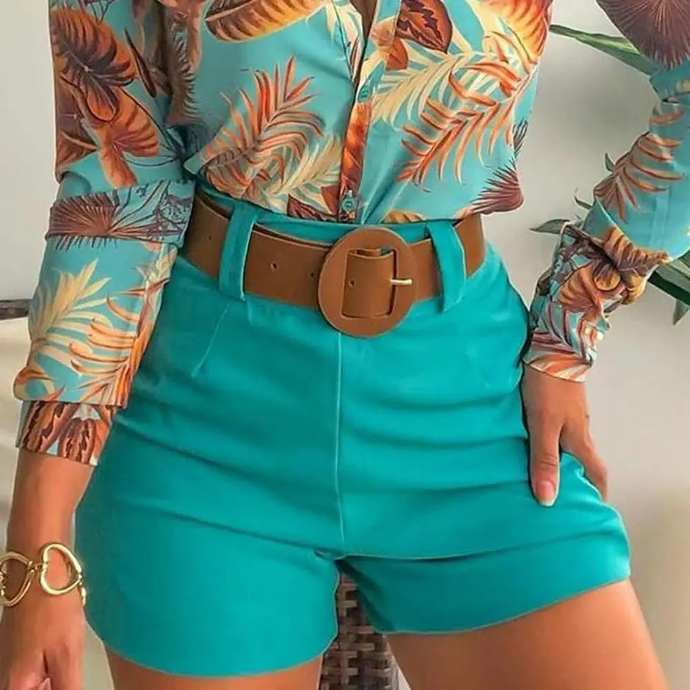 Women’s High Waist Hot Pants – Summer Chic Solid Color Slim Shorts with Back Zipper