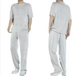 Men’s High-End Summer Sports Suit – Quick-Dry Ice Silk Knitted T-Shirt & Long Pants Casual Set - Image 3