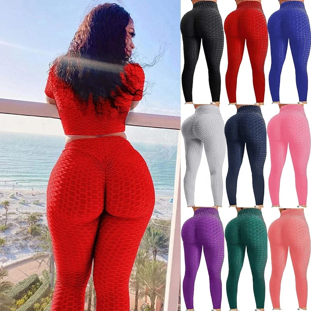 H625a7db5b4bd42309d5c59f9cd0d0c73O OEM New Fashion Multicolor Large Size Quick Dry Gym Yoga Leggings Womanscrunch Butt Leggings for Woman - Image 1