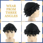 Hip Hop Vintage Satin Silk Lined Modal Hair Headwear Pre-Tied Halo Twisted Band Men Turban Head Wrap Durag - Image 5
