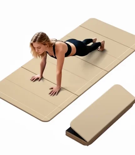 Thick Foldable Non-Slip Yoga Mat – Portable Exercise Mat for Home Gym, Pilates & Fitness Training